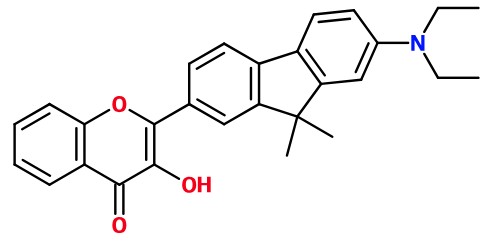 MC085258 2-(7-Diethylamino-9,9-dimethyl-9H-fluoren-2-yl)-3-hydroxychromone (image for) MC085258 2-(7-Diethylamino-9,9-dimethyl-9H-fluoren-2-yl)-3-hydroxychromone